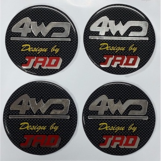 สติ๊กเกอร์ JRD 4wd 4ชิ้น ขนาด73มิล