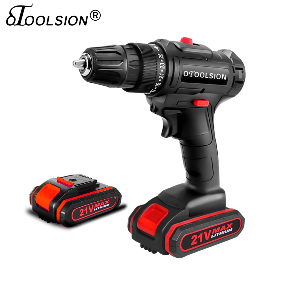 OTOOLSION 21V Rechargeable Pistol Electric Drill Cordless Electric