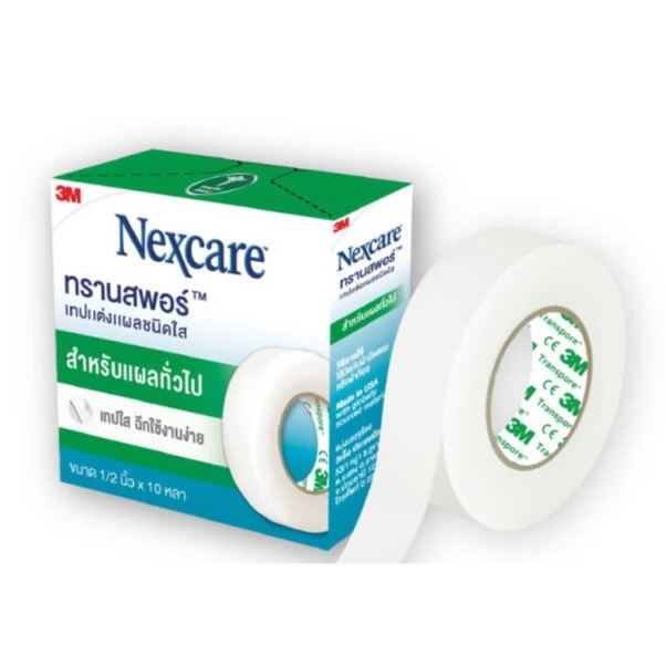3M Nexcare Transpore 3 เอ็ม เน็กซ์แคร์ ทรานสพอร์ เทปแต่งแผลชนิดใส ขนาด 1/2"X10 หลา จำนวน 1 ชิ้น04705