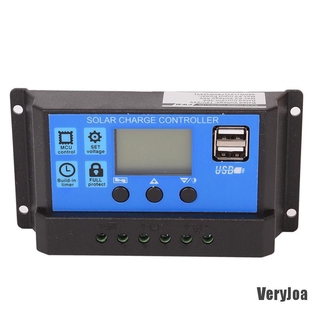 (Veryjoa12) ที่ชาร์จแบตเตอรี่พลังงานแสงอาทิตย์ 12v 24V 30A Pwm Lcd