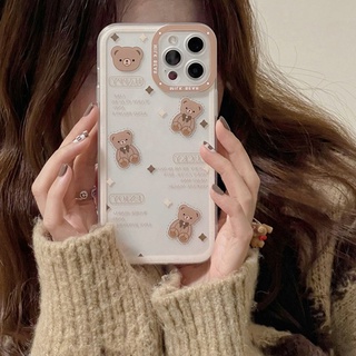 เคสโทรศัพท์มือถือแบบนิ่ม กันรอยเลนส์กล้อง ลายหมีนมน่ารัก สําหรับ VIVO Y53S Y51 Y51A Y31 2021 Y15S Y15A Y20 Y20i Y12S Y12A Y20s G Y30 Y50 Y30i Y12 Y15 Y17 U10 Y19 Y33S Y21S Y21 Y52 Y72 5G