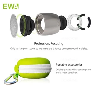 EWA A 103 ลำโพง Bluetooth ไร้สายขนาดจิ๋วแต่แจ๋ว ของแท้ คุณภาพเสียงเบสหนัก มีกล่องใส่เพื่อเก็บลำโพง