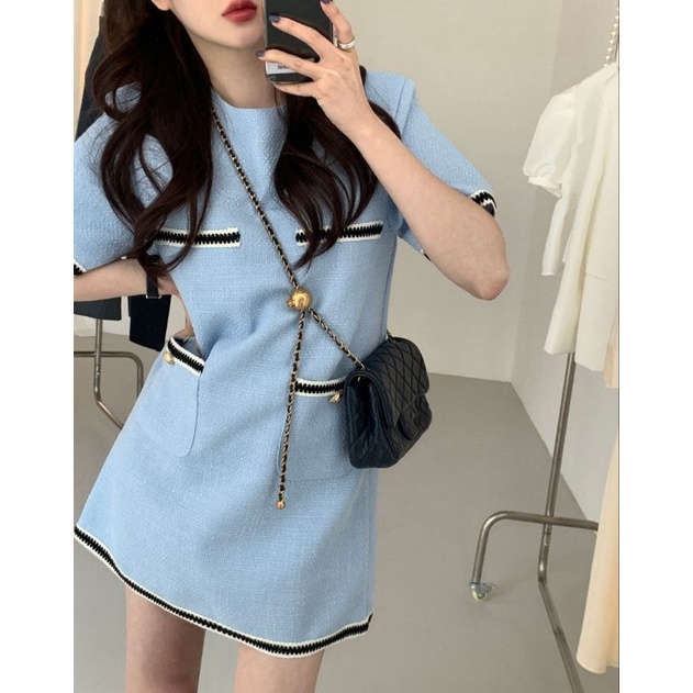 <INSTOCK> Venus Dress เดรสสั้นผ้าทวีต