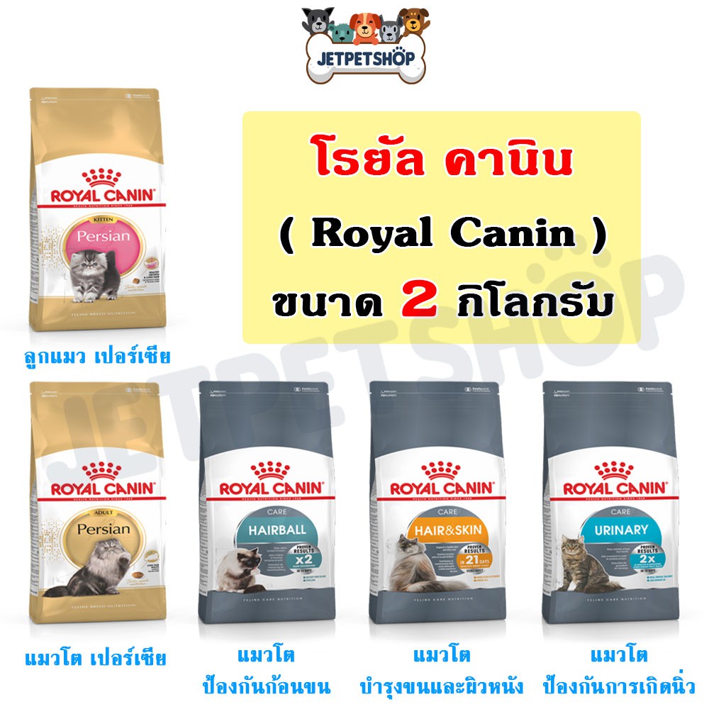 Royal canin อาหารแมว โรยัลคานิน 2 กิโลกรัม Persian Hairball HairSkin Urinary Indoor Sterilised