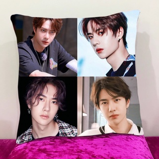 หมอนอิงสั่งทำ ใส่ได้4รูป หมอนอิงขนนุ่ม หมอนอิงโซฟา หมอนอิงในรถ หมอนอิง Cushions Wang Yibo หวังอี้ป๋อ