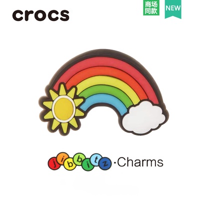jibbitz crocs ดาวสายรุ้ง ที่ใส่รองเท้า รองเท้า หัวเข็มขัด DIY ของแต่ง crocs จิ๊บบิท crocs