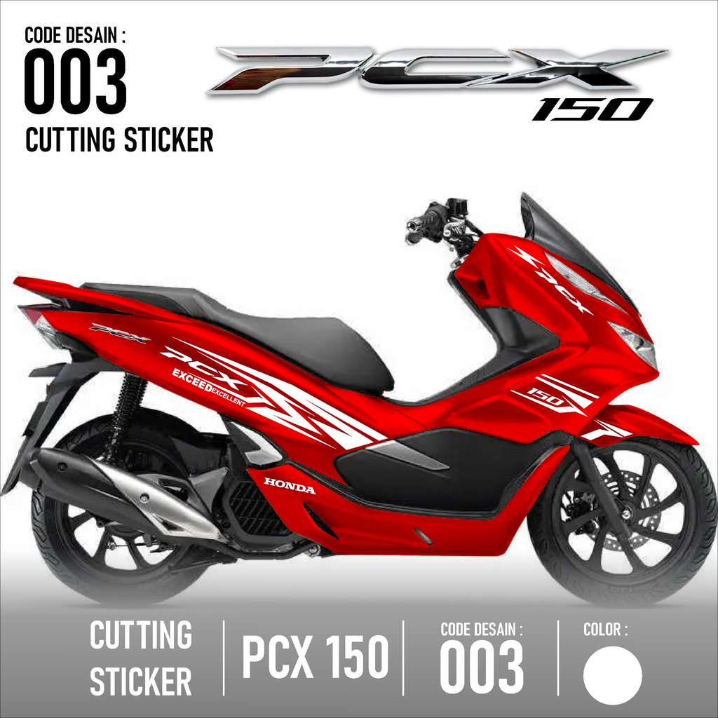RS ตัดสติกเกอร์ PCX 150 - อุปกรณ์เสริมรถจักรยานยนต์ Honda PCX 150 cc Skotlet Striping Lis Variation ตัดสติกเกอร์ PCX 150 RS 01