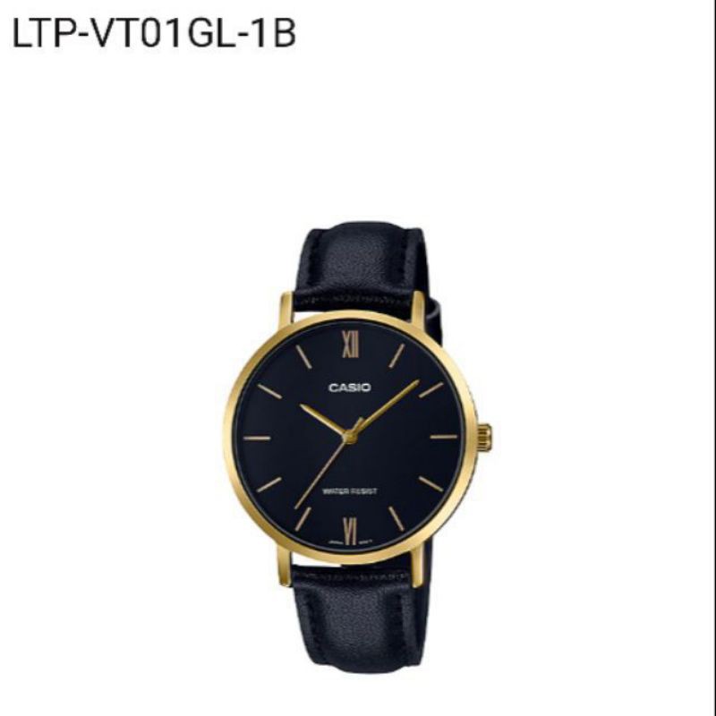 Casio แท้💯% รุ่น LTP-VT01GL-1B นาฬิกาผู้หญิง สายหนัง