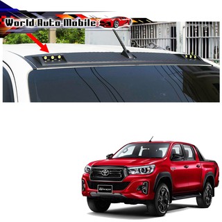 แก๊ปหน้า พร้อมไฟ LEDs DRL โตโยต้า ไฮลัค รีโว้ ล็อคโค สี ดำด้าน Hilux Revo Rocco Toyota 2 , 4 ประตู ปี2018-2019