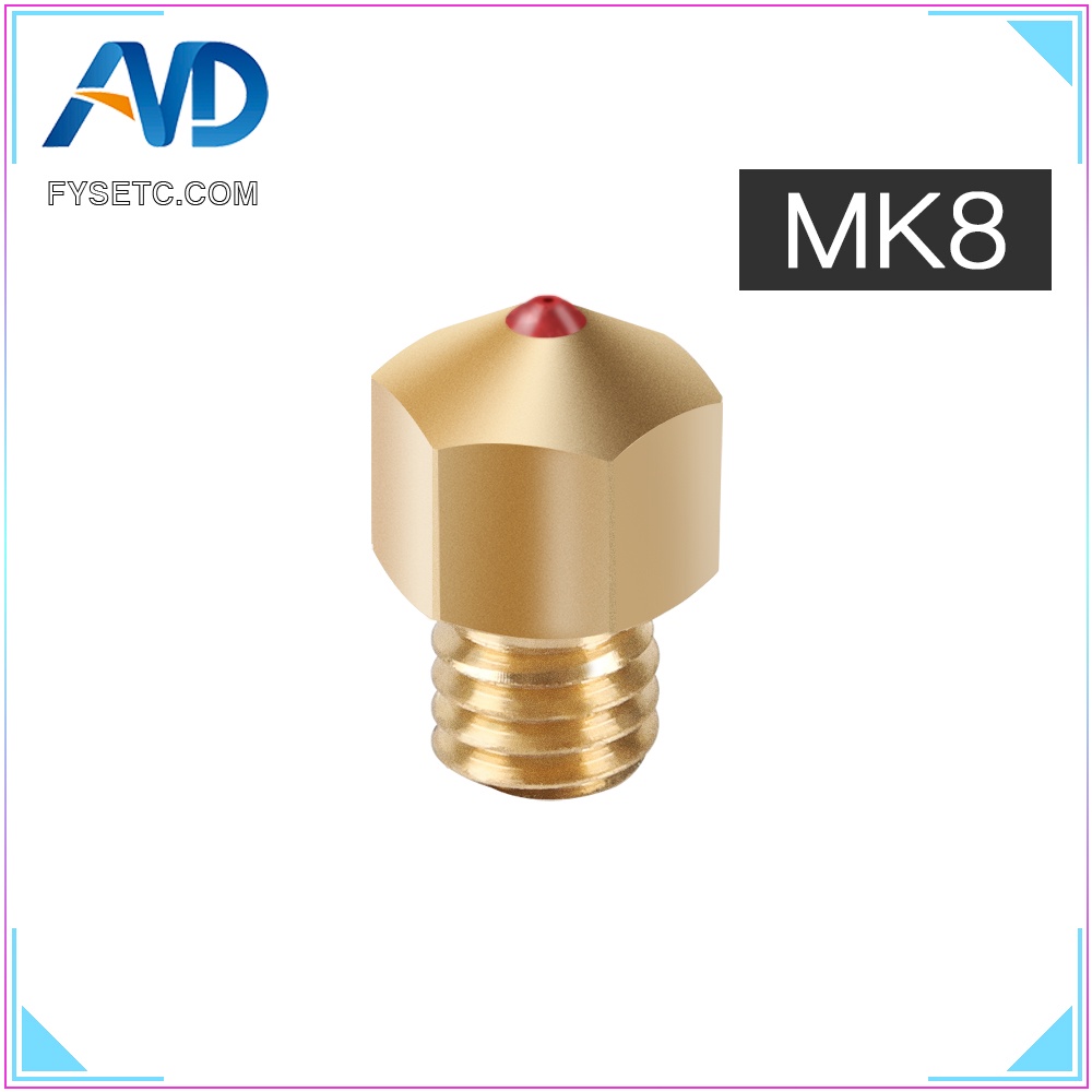 MK8 Ruby Nozzle 1.75mm Nozzles 0.4mm High Temperature 3D Printer Parts