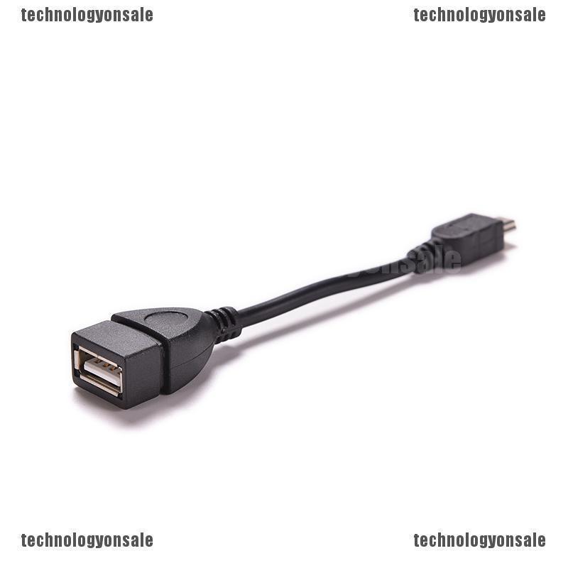 (TNS) อะแดปเตอร์แจ็ค Mini 5 P Male to USB 2.0 Type A Female Jack OTG Host Short