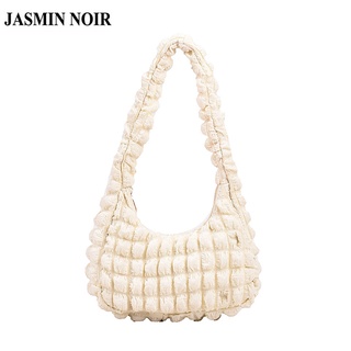 Jasmin NOIR กระเป๋าสะพายไหล่ กระเป๋าถือ สะพายข้าง ลายสก๊อต ดวงจันทร์ สําหรับผู้หญิง