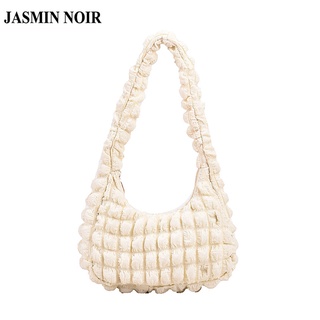 Jasmin NOIR กระเป๋าสะพายไหล่ กระเป๋าถือ สะพายข้าง ลายสก๊อต ดวงจันทร์ สําหรับผู้หญิง