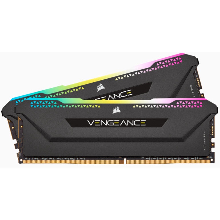 32GB (16GBx2) DDR4/3600 RAM PC (แรมพีซี) CORSAIR VENGEANCE RGB PRO SL (CMH32GX4M2D3600C18) CL18 (ฺBLACK) ประกัน LT