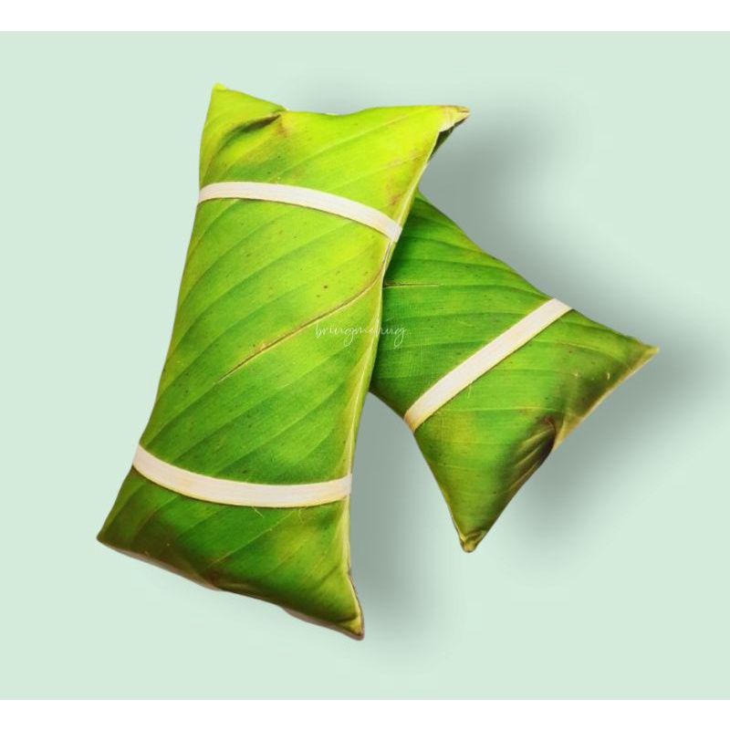 หมอนข้าวต้มมัด สีเขียวตองน่ากิน  (แบบยังไม่นึ่ง) 50ซม หมอนอิง หมอนพิมพ์ลายอาหาร หมอนหนุน