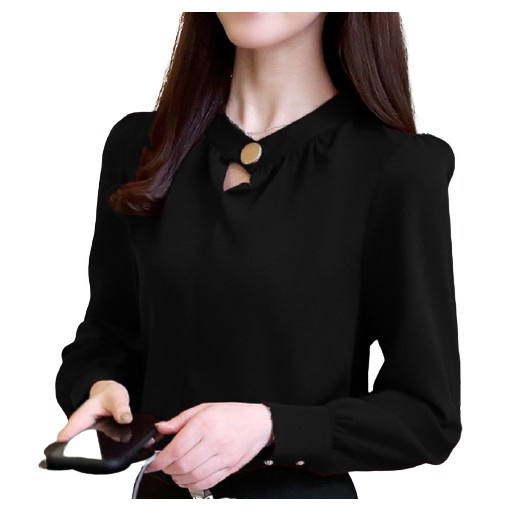 FortKlass Olympia เสื้อเบลาส์ผู้หญิงแขนยาวเสื้อผ้าสํานักงานสําหรับเด็กผู้หญิง