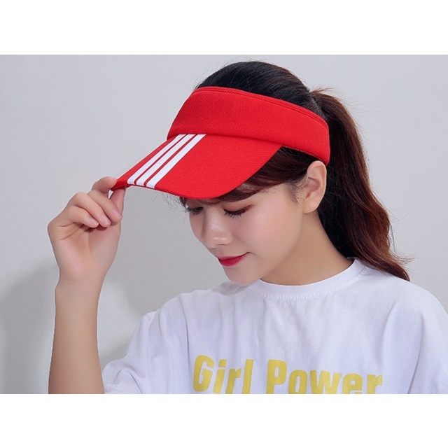 Running Visor Cap หมวกแก๊ปครึ่งใบ หมวกสำหรับกีฬากลางแจ้ง ราคา ถูกที่สุด ดีลบีเคเค แกลเลอรีภาพที่ 9