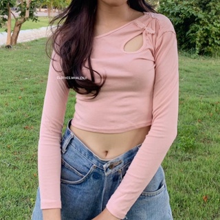 pink crop top ดีเทลกี่เพ้า💕👚