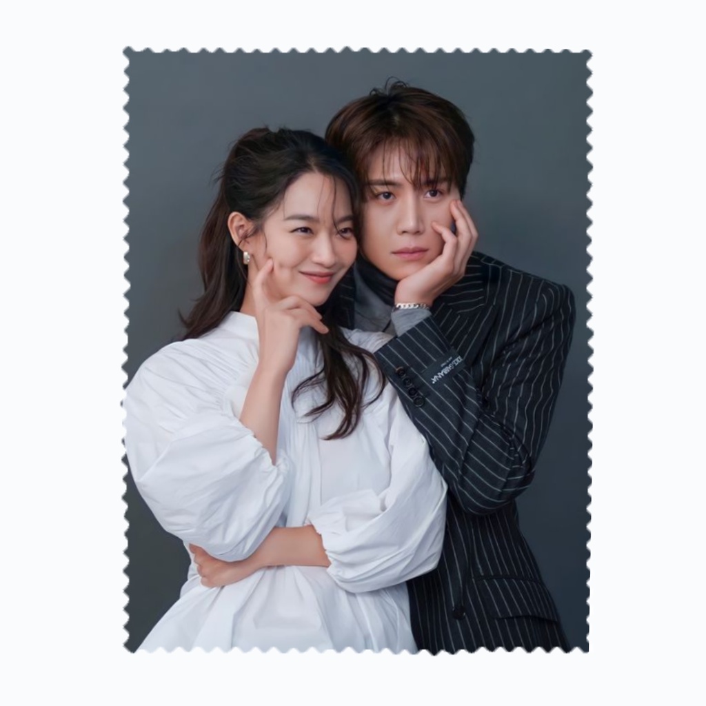 ผ้าเช็ดแว่นตา เช็ดเลนส์ ผ้าไมโครไฟเบอร์ Shin Min Ah Kim Seon Ho Hometown cha cha cha