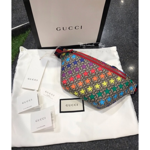 gucci rainbow star belt bag