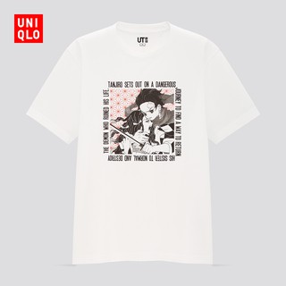 Uniqlo Ghost Slayer Blade เสื้อยืดลําลองสําหรับผู้ชายผู้หญิงแขนสั้นคอก ลม