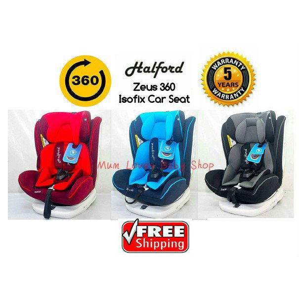 FREE SHIPPING Halford New Edition 360 Zeus XT Car Seat With Isofix (1