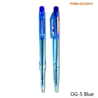 Pencom OG05-BL ปากกาหมึกน้ำมันแบบกดสีน้ำเงิน(รับใบเสร็จรบกวนแจ้งในหมายเหตุ)