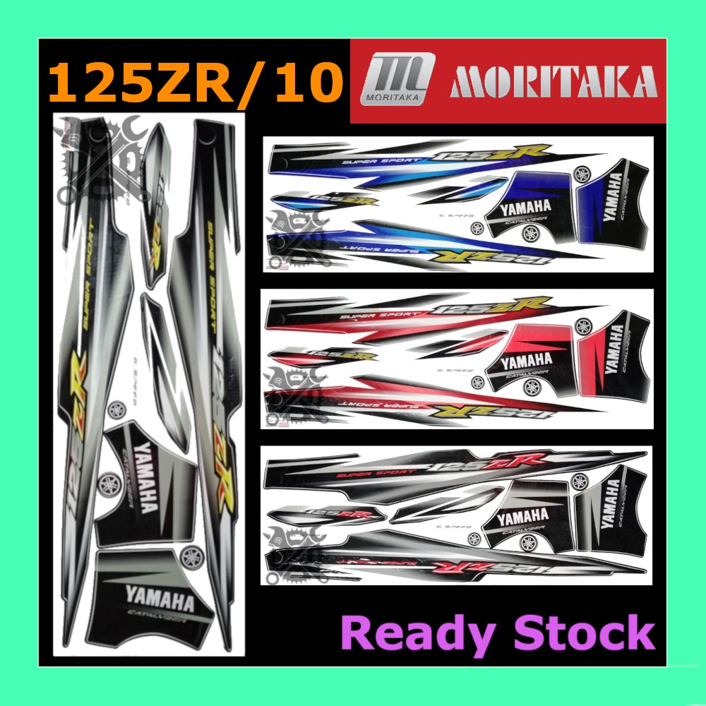Y125ZR รุ่น 10 Yamaha สติกเกอร์ 125 ZR Stripe Moritaka Y125ZR/10 Strike มอเตอร์ 125ZR Super Sport 12