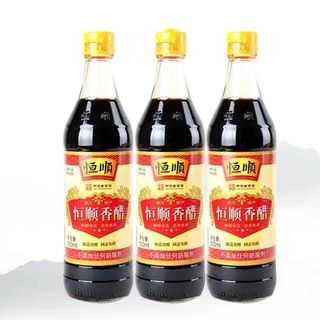 น้ำส้มสายชูดำอาหารจีน เปรี้ยวหอมกำลังดี ทำซอสน้ำจิ้ม เหิงชุ่น HengShun ฉลากสีแดง恒顺香醋
