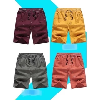 (L - 4XL) หลายลาย หลายสี กางเกงขาสั้นลำลอง แฟชั่นผู้ชายพิมพ์ลาย
