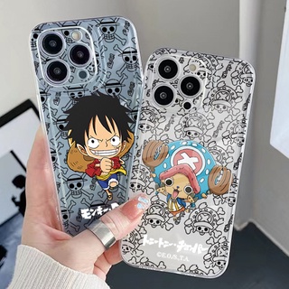 เคสโทรศัพท์มือถือ TPU แบบใส ขอบสี่เหลี่ยม กันกระแทก ลาย One Piece Luffy Chopper สําหรับ Infinix Hot 12i 10S 11 10 Play 11S 10i Smart 6 HD X6511 X657B X6512