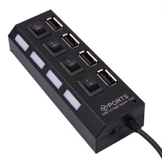 อะแดปเตอร์ 4 พอร์ต usb 2 . 0 hub แบบพกพาความเร็วสูงกับสวิทช์เปิด/ปิด