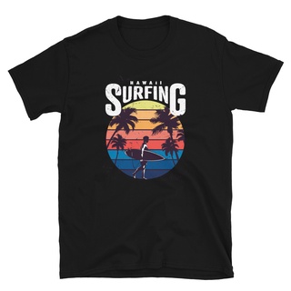 เสื้อยืดโอเวอร์ไซส์เสื้อยืด พิมพ์ลาย Vine Hawaii Aloha Maui Honolulu Oahu Surfing Surfer สําหรับผู้ชาย และผู้หญิงS-3XL