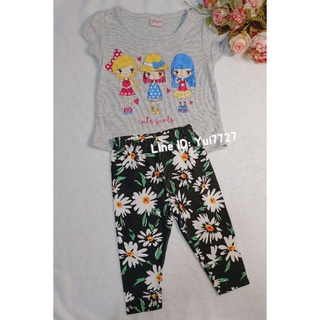 Bimbi ชุดเซ็ตเสื้อยืด + กางเกงลายดอก 1T  ผ้าดี ยืดหยุ่นได้เยอะ สภาพดี ใส่น้อยค่ะ