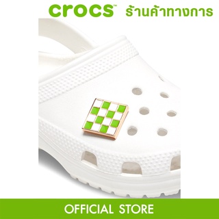 CROCS Jibbitz Green White Check ตัวติดรองเท้า