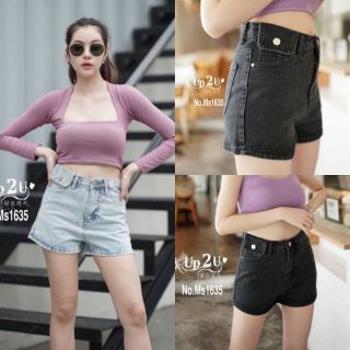 MS1635#ยีนส์ขาสั้นมี2สีS-XL#my style