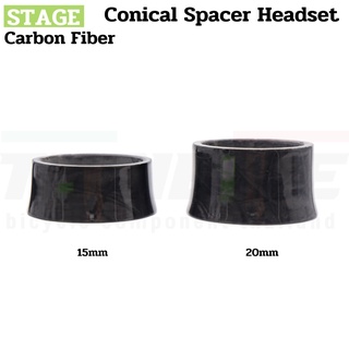 แหวนรองคอจักรยานแบบคาร์บอนตัวล่าง Stage Conical Spacer Headset(28.6) 15/20 mm