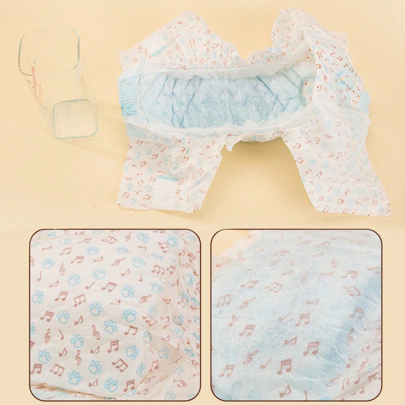 Doge&Orange พร้อมส่ง ผ้าอ้อมน้องหมา XXS-XL (1ห่อ=10ชิ้น) รอบเอว 14-65 ซม. ผ้าอ้อมสุนัข เพศเมีย ผ้าอ้อมสัตว์เลี้ยง ST035 - รูปที่ 4