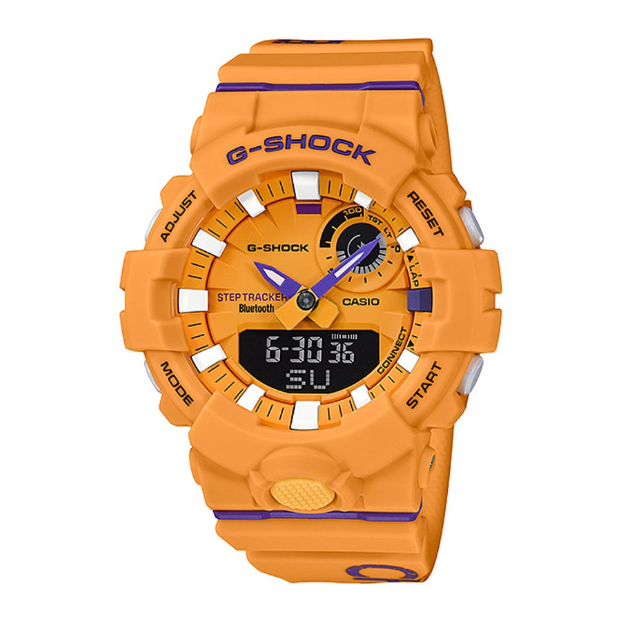 Casio G-Shock นาฬิกาข้อมือผู้ชาย สายเรซิ่น รุ่น GBA-800DG,GBA-800DG-9A(CMG) - สีเหลือง