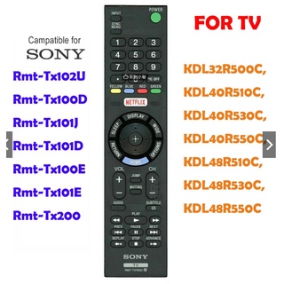 รีโมตคอนโทรลทีวี แบบเปลี่ยน สําหรับ Sony Bravia TV RMT-TX102U RMT-Tx101J RMT Tx101D Tx100E Tx101E Tx200 RMT-TX102D Sony Bravia LCD LED HDTV TV KDL-32R500C KDL-32W600D KDL-32W605D KDL-32W607D KDL-32W609D KDL-32W650D KDL-32W655D KDL-40R510C Kdl-40r530c KDL-