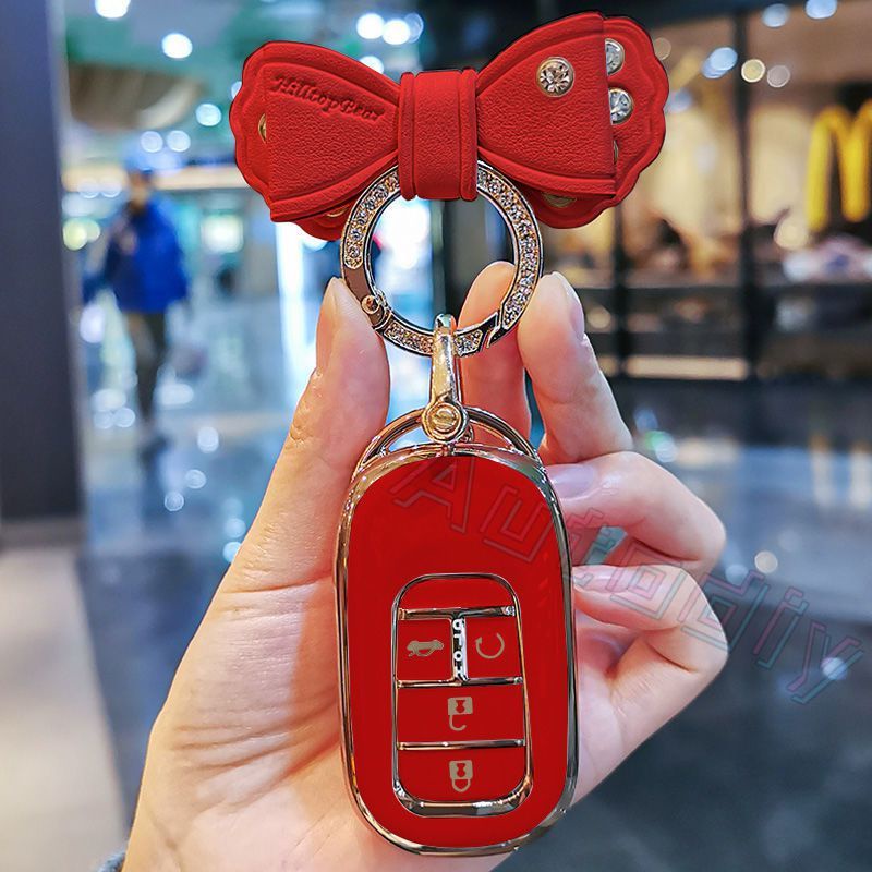 (โปรดดูให้ชัดเจนว่า A หรือ B)  เคสกุญแจรีโมทรถยนต์ TPU สีรุ้ง สําหรับ Honda Civic FC FE 1.5E 1.5V 1.5RS HRV Jazz CRV Civic City Accord ODYSSEY SPIRIOR 2022 - รูปที่ 3