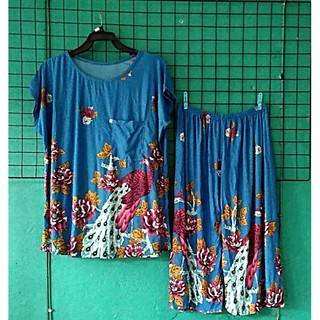 ชุดใส่นอน ใส่เล่น (เสื้อ+กางเกง) ผ้านิ่ม ใส่สบาย