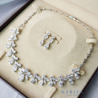 Neriza Jewelry/ เครื่องประดับเจ้าสาวเพชรสังเคราะห์ประกายเทียบเท่าเพชรแท้ จัดส่งฟรีพร้อมกล่อง NSW011