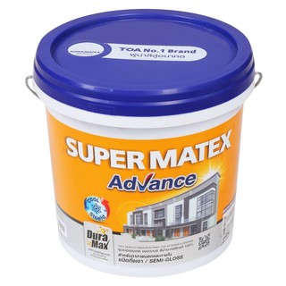 สีน้ำทาภายนอก TOA SUPERMATEX BASE A กึ่งเงา 2.5GL สีน้ำทาภายนอก TOA SUPERMATEX ผลิตด้วยกระบวนการพิเศษไทเทเนียมไดออกไซด์ท