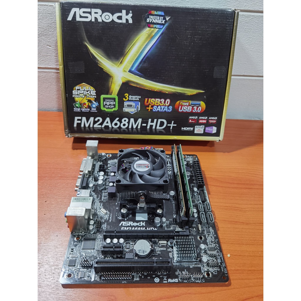 ชุด A6-6400K 3.90็GHz.+เมนบอร์ด FM2มีกล่องพร้อมใช้ ถูกและดี