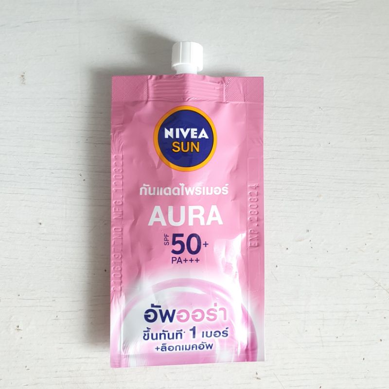 Nivea sun aura face serum spf50 pa+++ แบบซอง