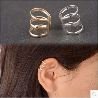 ต่างหู ไม่ต้องเจาะหู ตุ้มหู Punk Rock Ear Clip Men and Women Without Ear Piercings Earrings Party - 1 ข้าง