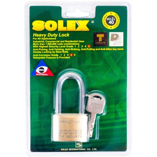 กุญแจลูกปืน SOLEX MACH2PLUSL40 40 มม.SOLEX 40MM MACH2PLUSL40 PB PADLOCK