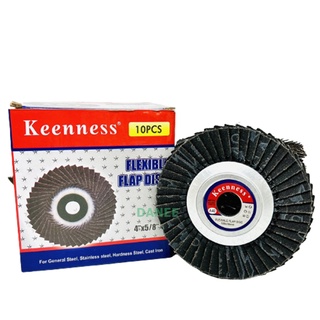 กระดาษทรายซ้อนหลังอ่อน keenness 4นิ้ว เบอร์40-320 (1กล่อง/10ใบ) ใบเจียทรายซ้อน แผ่นเจียรทรายซ้อน หลังอ่อน ผ้าทรายซ้อน