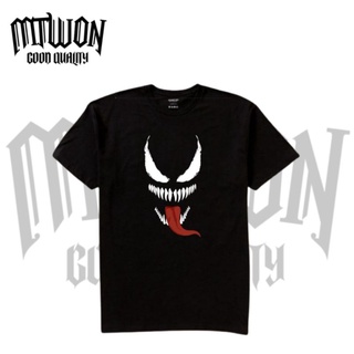 คอตต้อนคอกลมเสื้อยืด ลาย Venom VINTAGE| เสื้อยืด พิมพ์ลายการ์ตูนมาร์เวล ซีน่อม | เสื้อผ้าสีดํา สําหรับผู้ชาย และผู้หญิงS